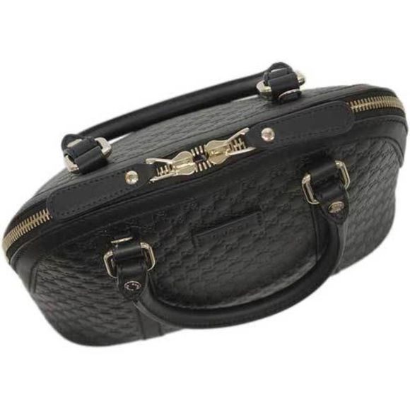 Gucci Bag 2way Handbag Small Shoulder Micro Gucci Sima Black Outlet - Picture 8 of 10